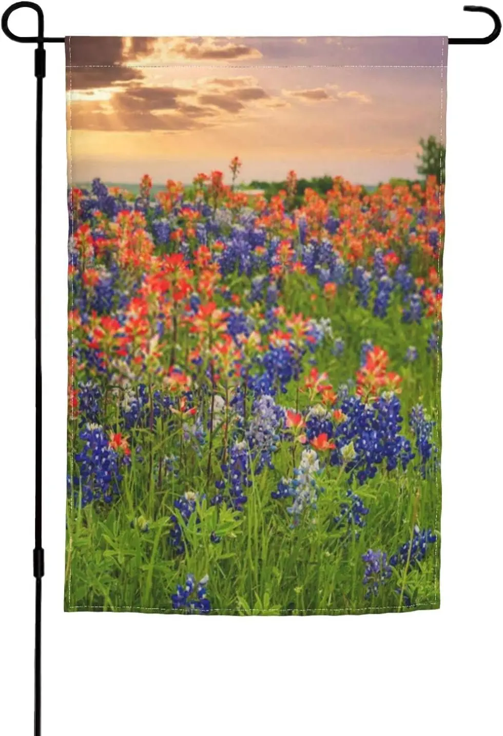 12x18in Garden Flag Texas Bluebonnets Scenery Double Sided Christmas Garden Flag Outdoor Decorative Flags For Winter Outdoor Gar