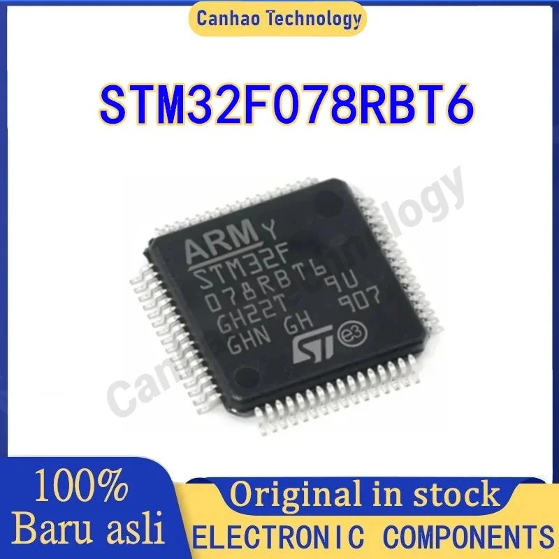 STM32F078RBT6 STM32F078RB STM32F078 STM32F STM32 STM MCU IC Chip LQFP64 Em Estoque 100% Novo Original