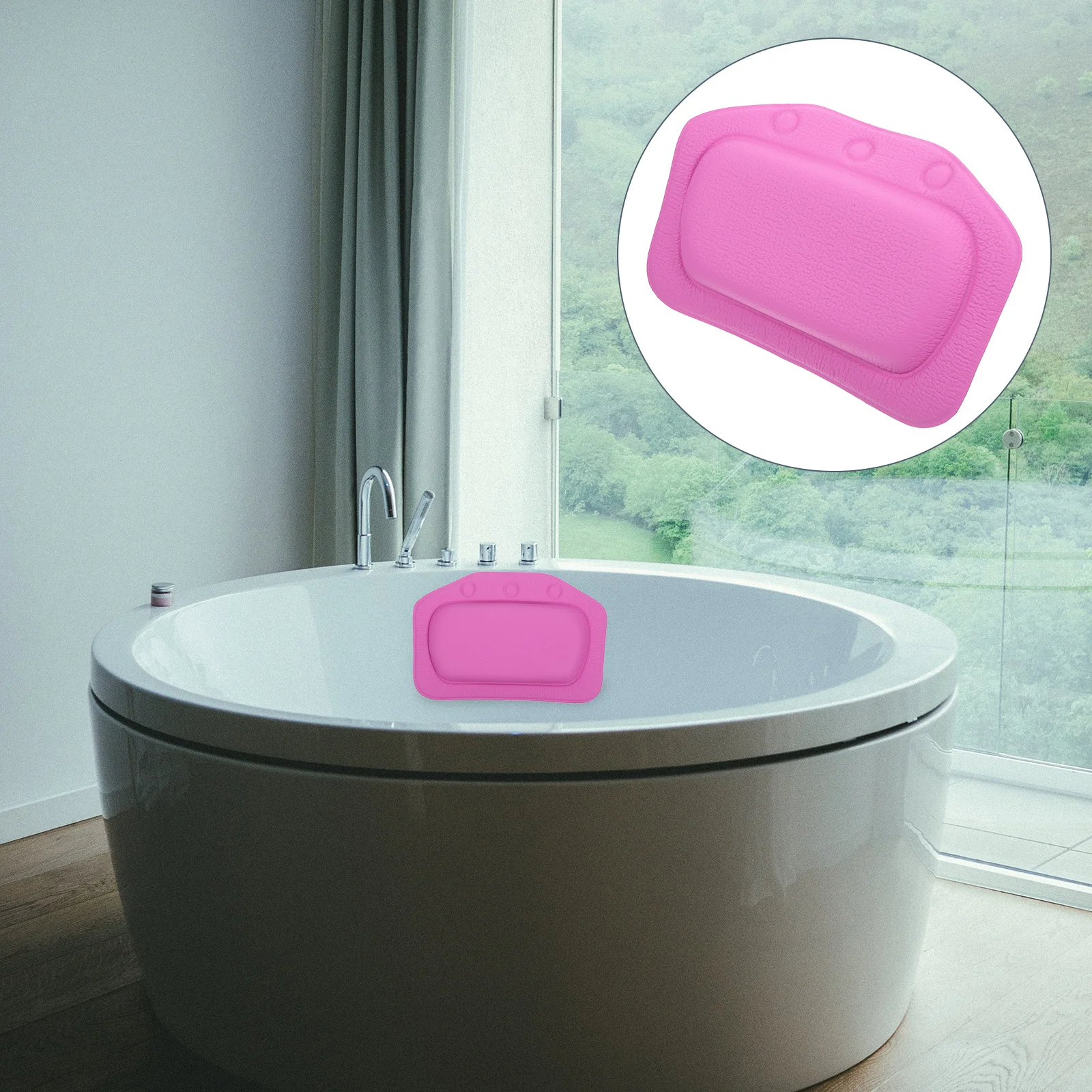 

1Pcs Bathtub Pillow Premium Material Spa Bath Neck Cushion Suction Cup Support Head Neck Shoulder Relaxation Bathtub Pillow