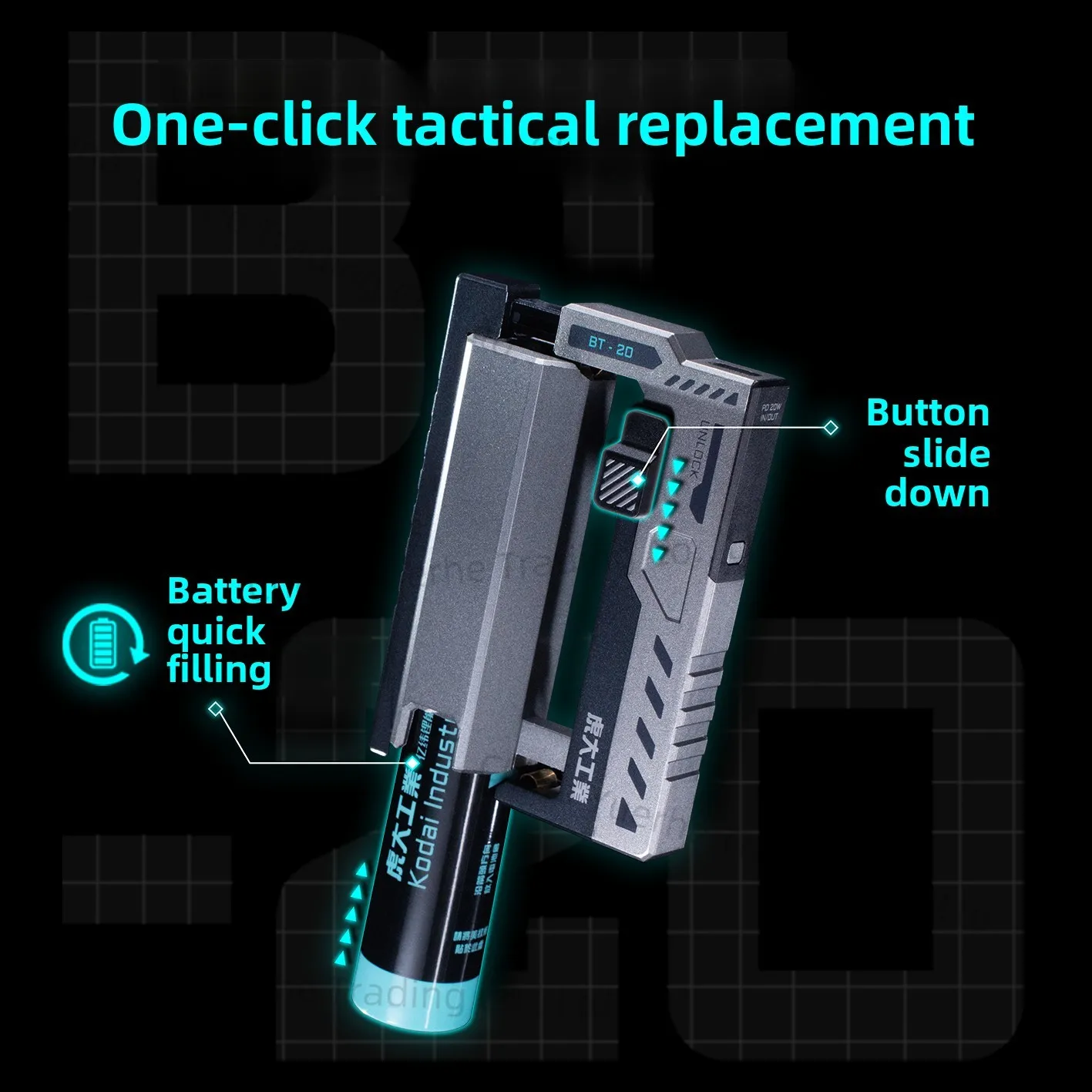 

2025 НОВЫЙ промышленные внешние аккумуляторы Tiger, портовая портативная панель BT-20, портативная батарея 21700