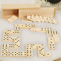 Dominoes Set for Adults Classical Board Games Double Six Dominos Game Set with Spinner Tiles with Wood Case 2-4 Players Chess
