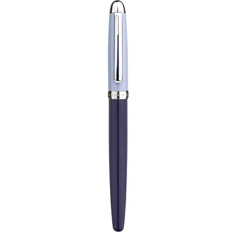 

Moonman Youth Bright Face Fountain Pen EF/F 0.38/0.5mm Nib,Advanced Metal Rod Blue Black Gray, Student School writing Ink Pen