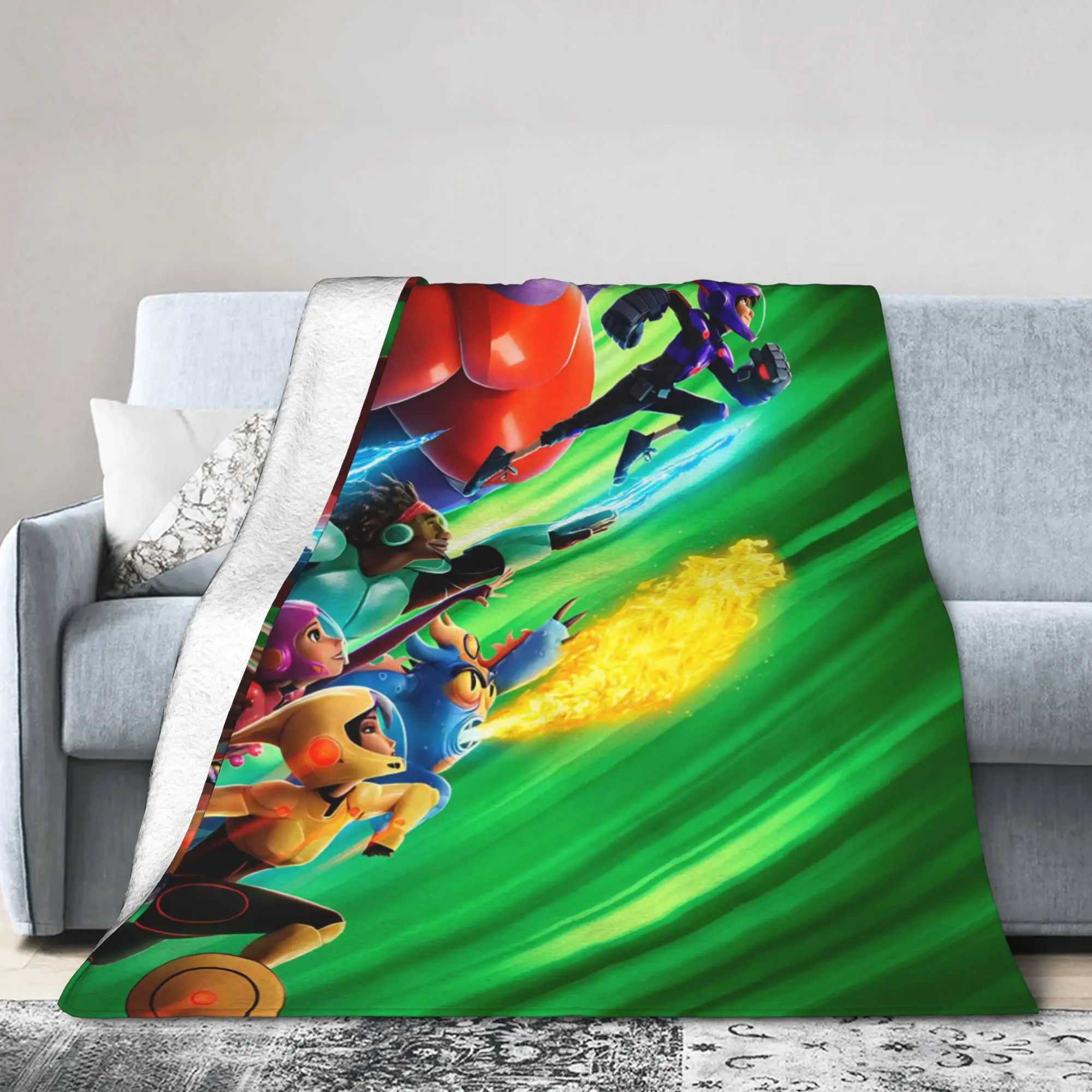 بطل كبير Baymax درع الفانيلا بطانية هيرو حمادا الجدة رمي بطانية لحاف 125*100 سنتيمتر سوبر لينة #1