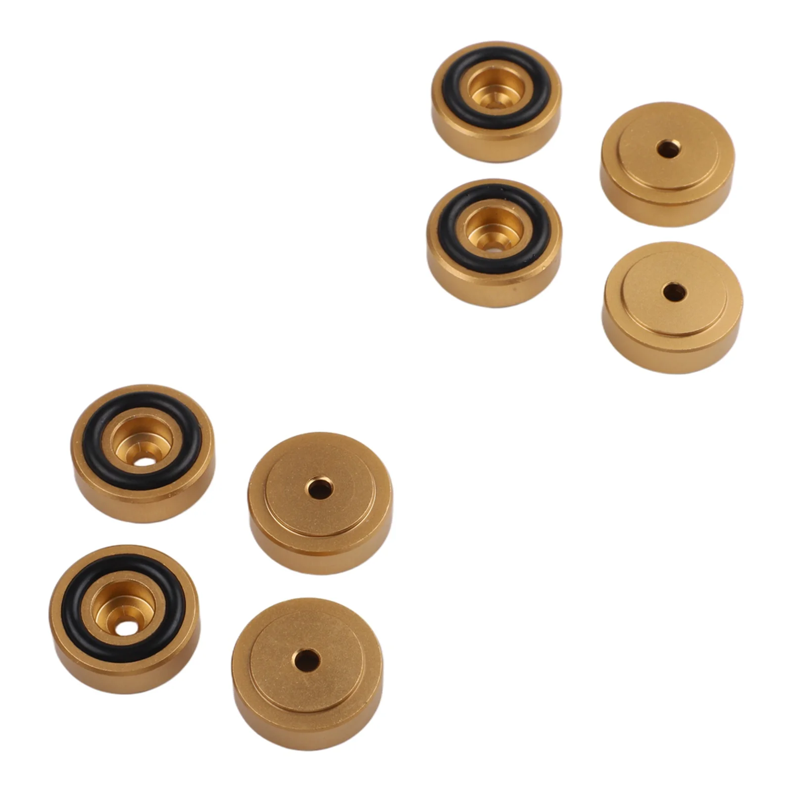 8 Pack Brass Chopping Board Feet with Non-Slip Rubber Pads to Support Even Weight Distribution and Board Alignment