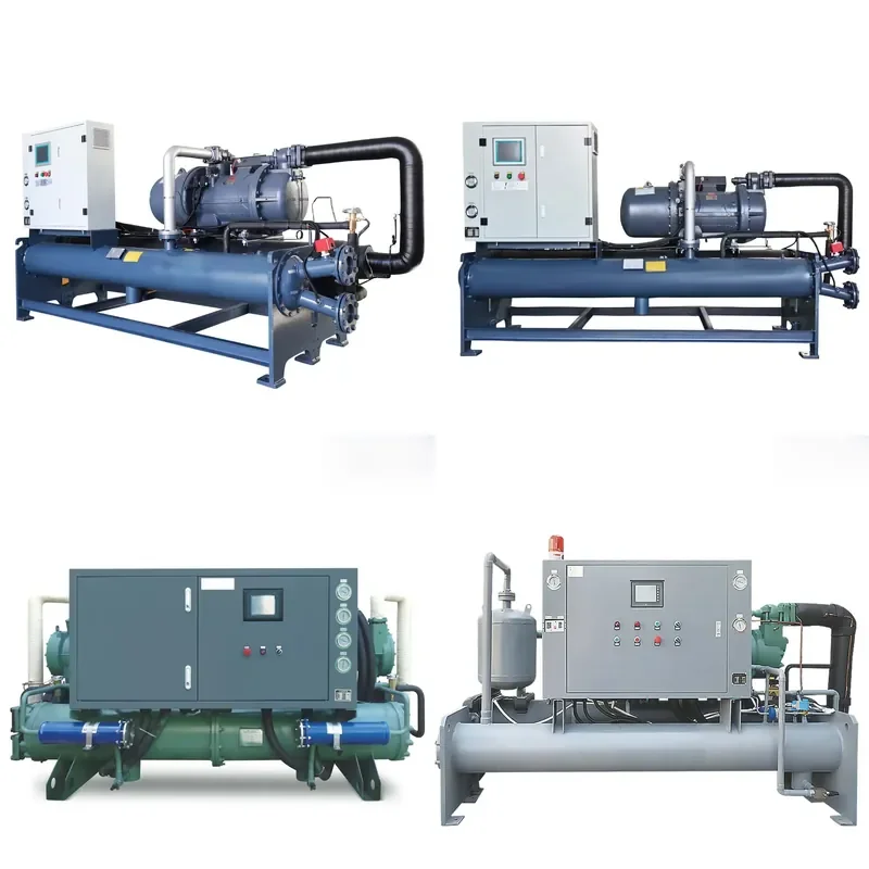 for Factory Direct Supply Water Cooled Screw Unit Industrial Low Temperature Screw Unit Refrigeration Equipment Screw Chiller