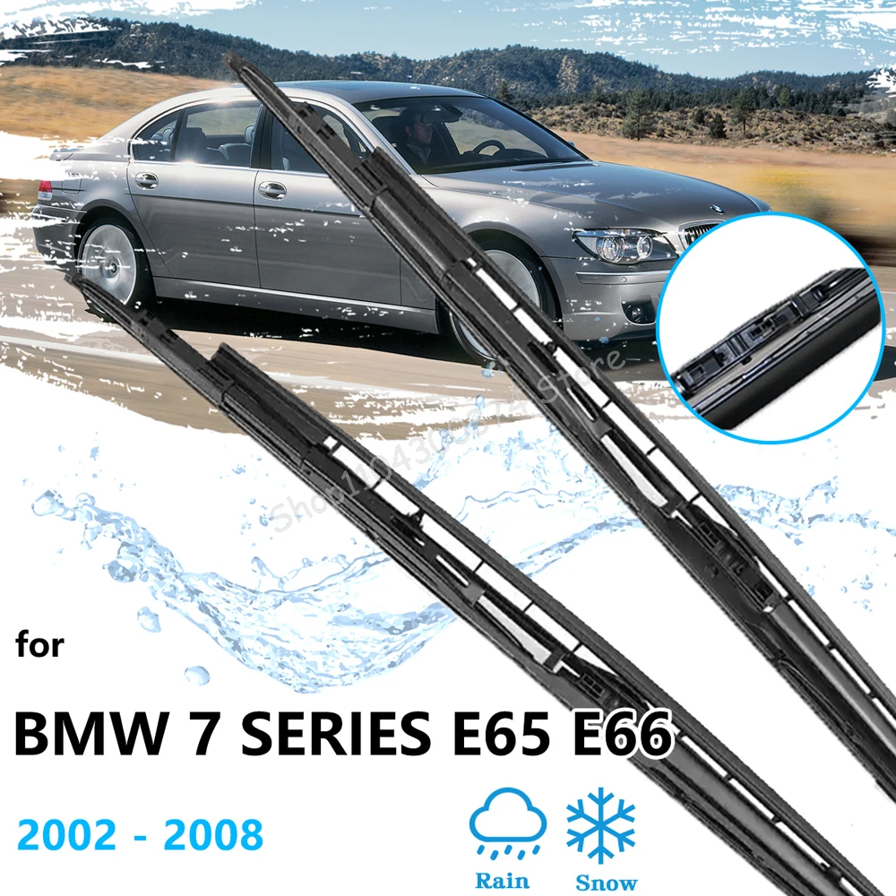 

For BMW 7 Series E65 E66 2002~2008 Front Winter Wiper Blades Rubber Windshield Windscreen Window Cleaning Auto Replacement Parts