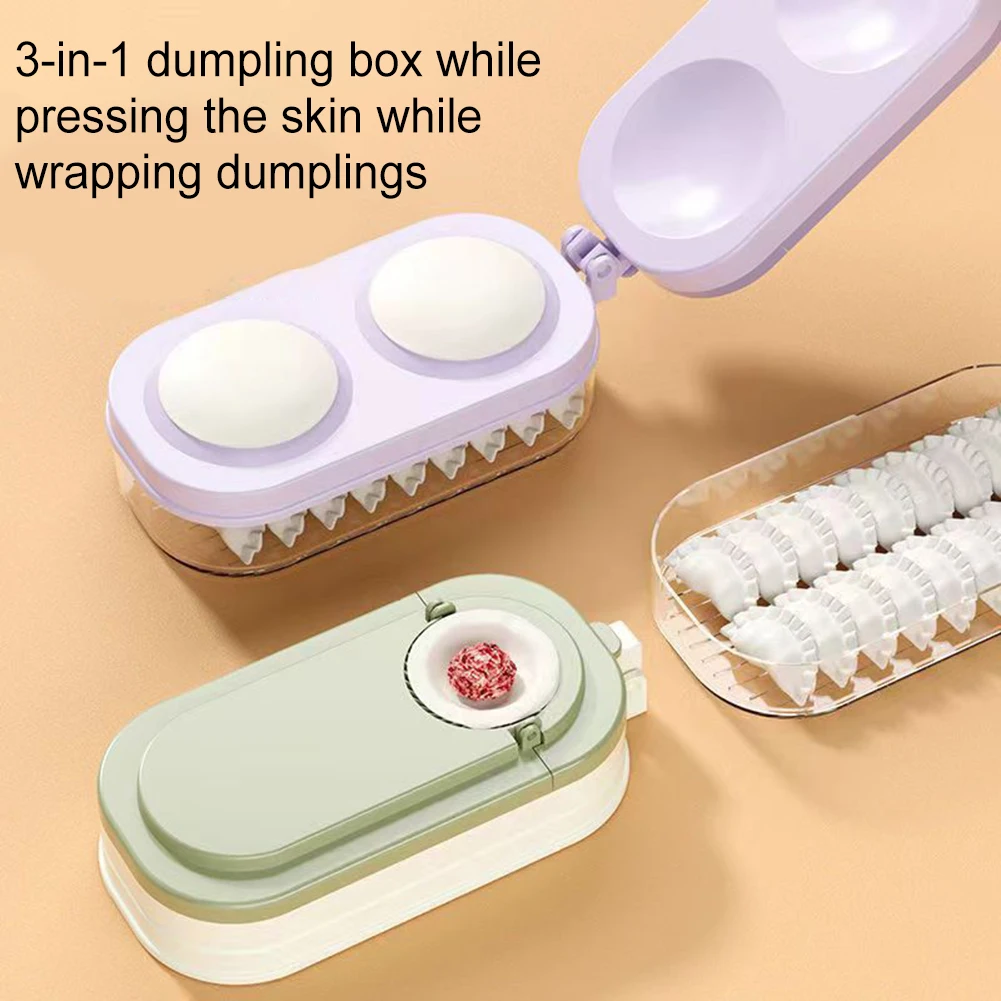 3 In 1 Dumpling Maker DIY Dumplings Skin Press For M Old Manual Labor-Saving Dumpling M Old, Steamed Buns, Dumpling Storage Box