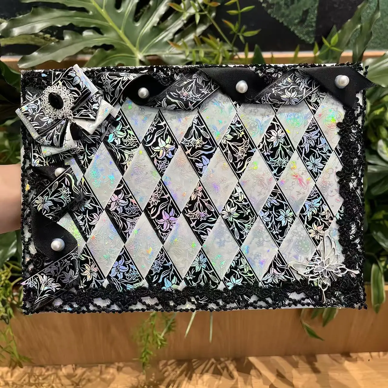 Finished Pain Board Handmade Tie Board Gu Meiza Bag Ribbon Colorectal Pain B5 Decorative Background Board Lta Bag Accessories