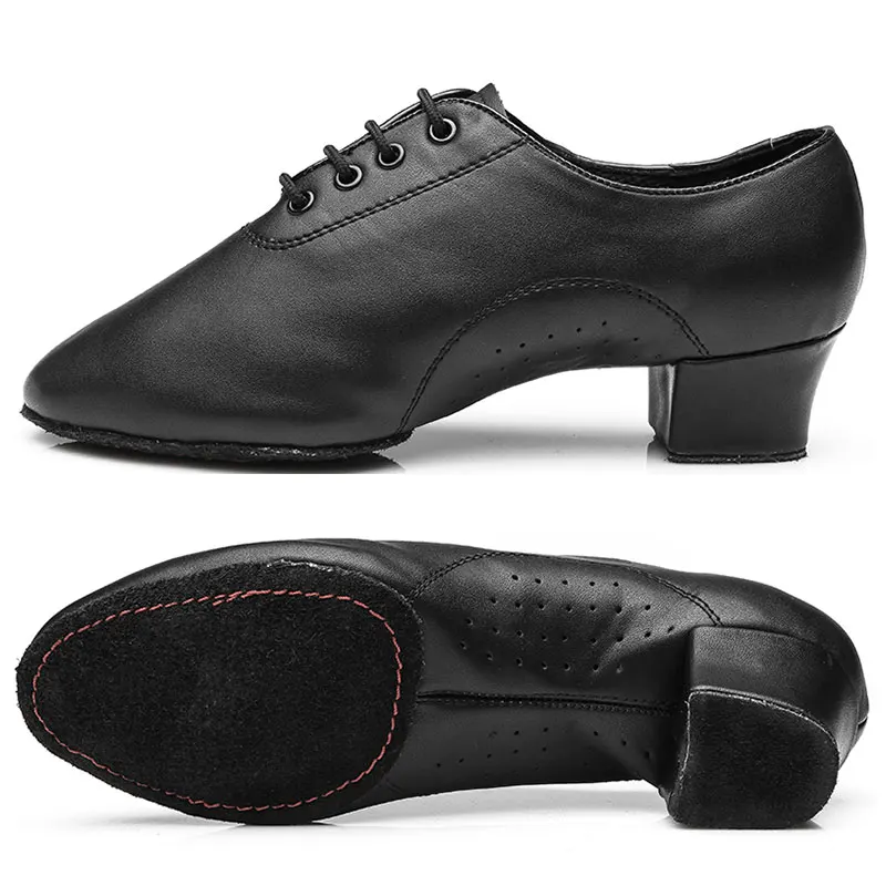 New Genuine Leather Shoes Men\'s Modern Latin Dance Shoes Dance Hall Tango Adult Standard Dance Shoes Dance Sneaker Jazz Shoes