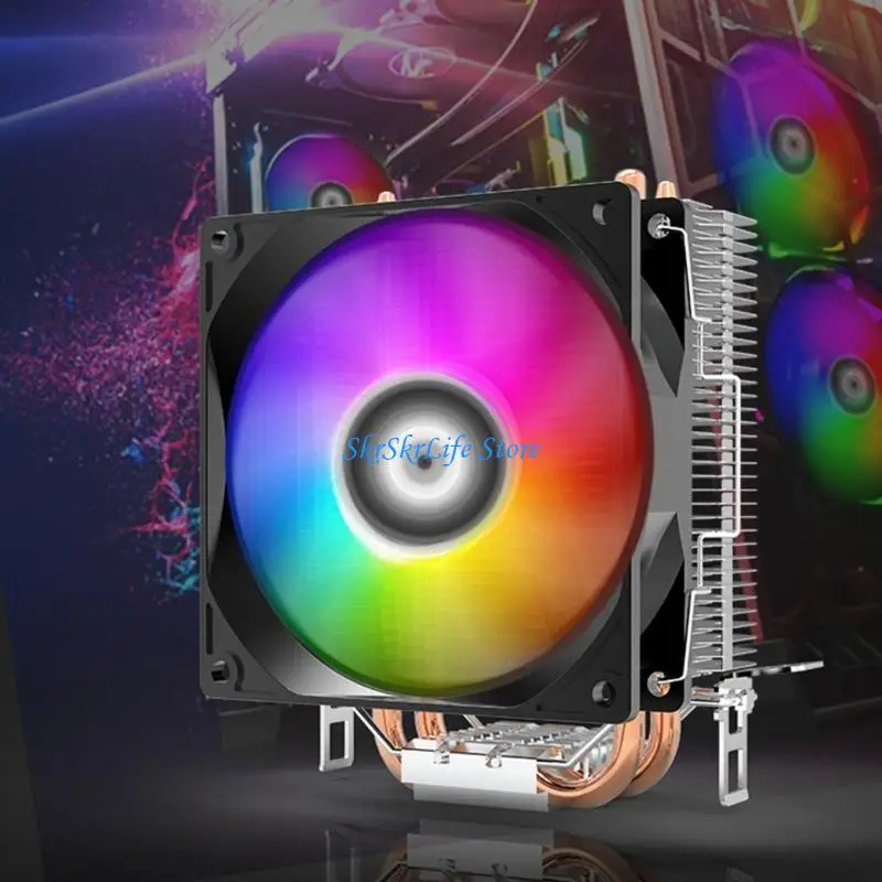 

E65E 9CM CPU Cooler with Copper Pipes CPU Cooling Radiator Heatsink A200/A200Plus for Computer Gamers