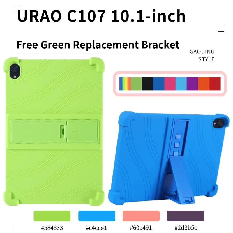 

Kids Friendly Soft Silicone Stand Cover for HiGrace C107 Case for Urao C107/Jeazans OC101/C107 Android 14 Tablet 10.1 Inch 2024