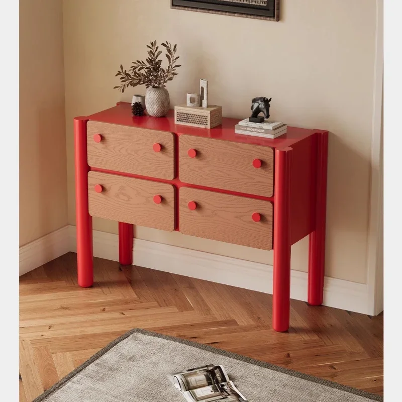 

Simple modern special-shaped chest, living room against the wall art drawer cabinet