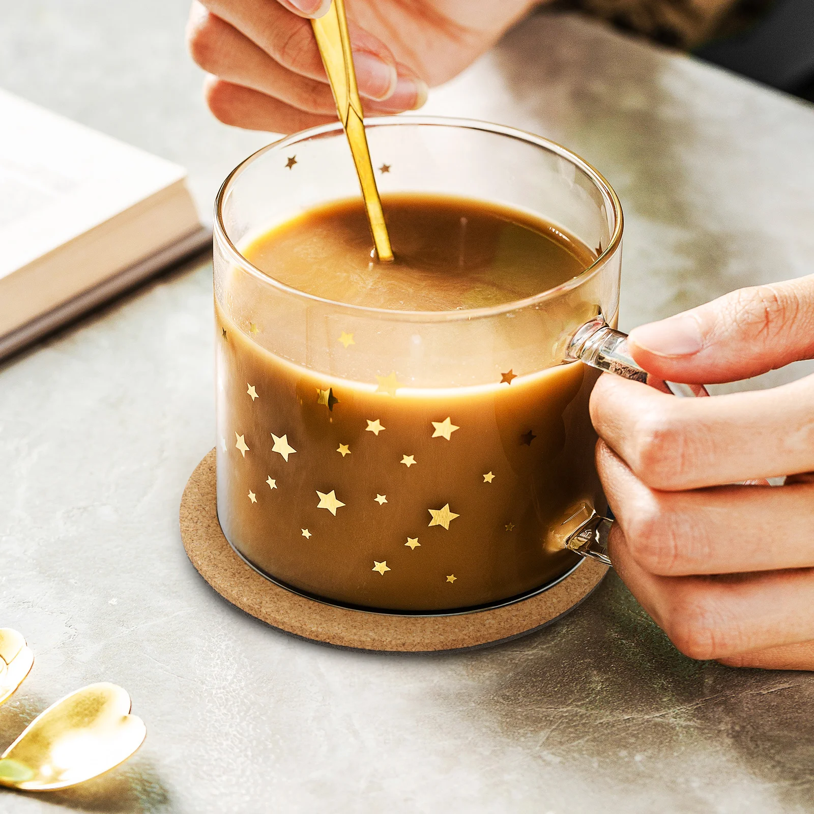 

8 Pcs Cork Coasters Plant Saucer Trivets for Hot Dishes Round Mat Accessories Indoor Insulation Pad
