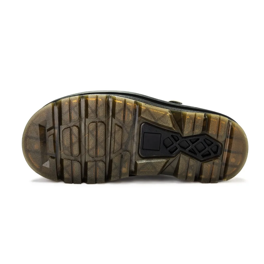 Outdoor Sandals Women Men Genuine Cow Leather Roud Toe Back Belt Strap Buckle Sewing Sole Ladies Shoes Handemade British Retro view 4