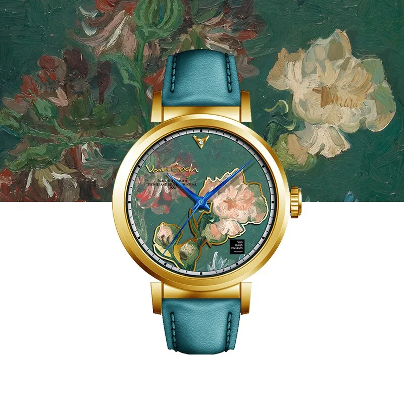 Van Gogh Orologio da donna Luxury Business Argento Acciaio inossidabile Orologio da donna al quarzo moda Orologio da donna all'aperto Orologio da polso