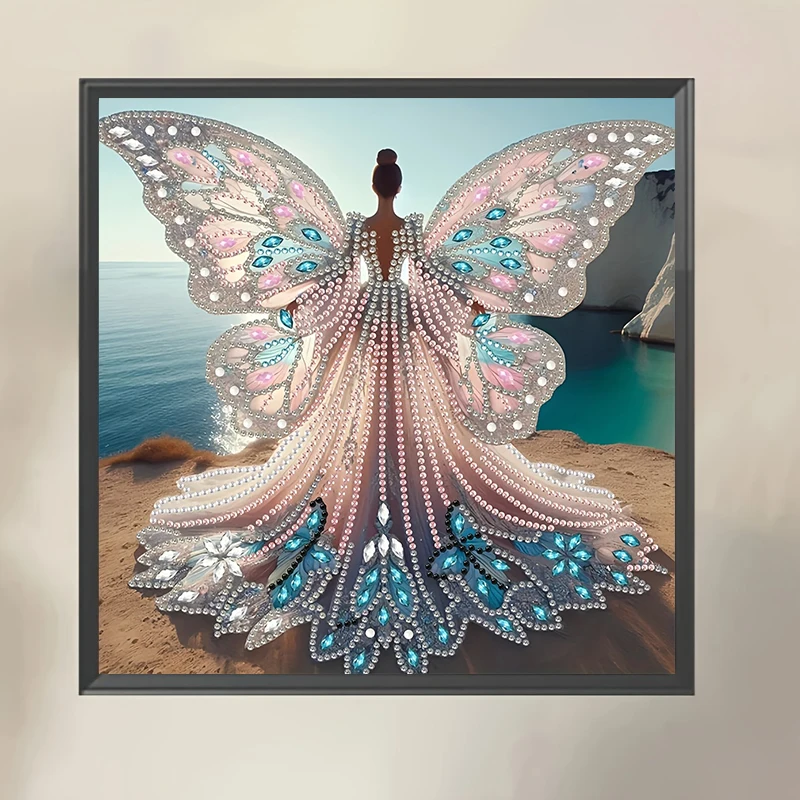 1 Set of Elegance Lady Theme 5D Diamond Painting DIY Kit - Creative Abstract Crystal Art, Suitable for Living Room, Bedroom, Stu