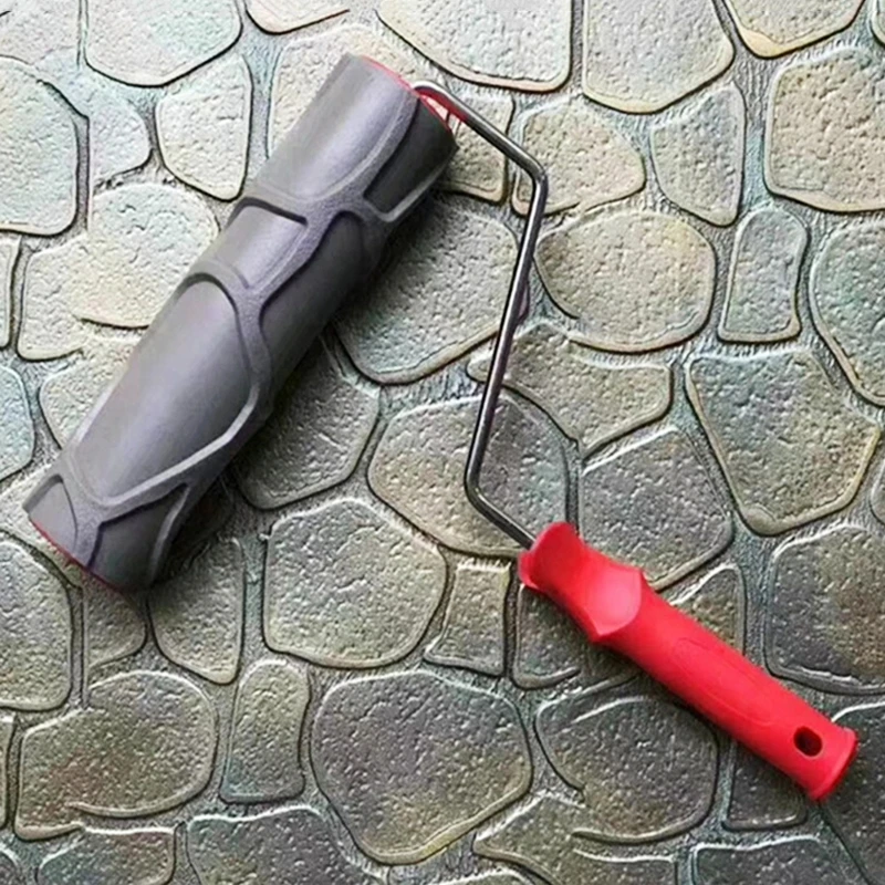 Hộ Gia Đình Tự Làm Sơn Nổi Con Lăn Nghệ Thuật Bàn Chải Xây Dựng Dụng Cụ Gạch Lăn Dán Tường Họa Tiết Cán Hoa CuộN M4YD