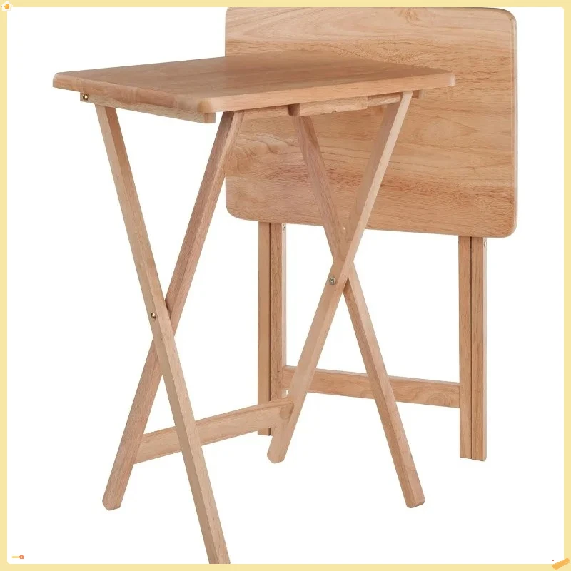 مجموعة صينية تلفزيون خشبية وطاولة للوجبات الخفيفة - استخدام غرفة المعيشة المحمولة