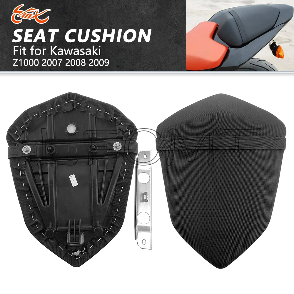 

Fit for Kawasaki Z1000 Z 1000 2007 2008 2009 Motorcycle Black Rear Passenger Pillion Cushion Saddle Seat Pad
