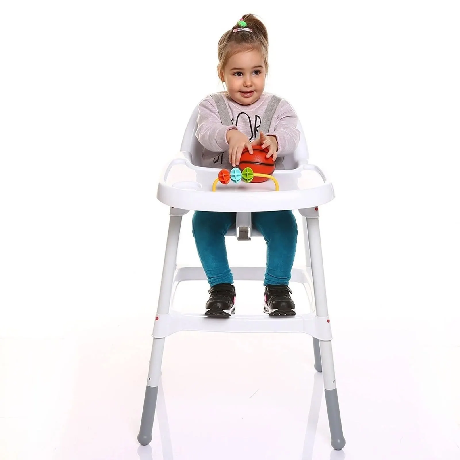 Multifunctional baby dining chair height adjustable high baby chair feeding tray folding dining table