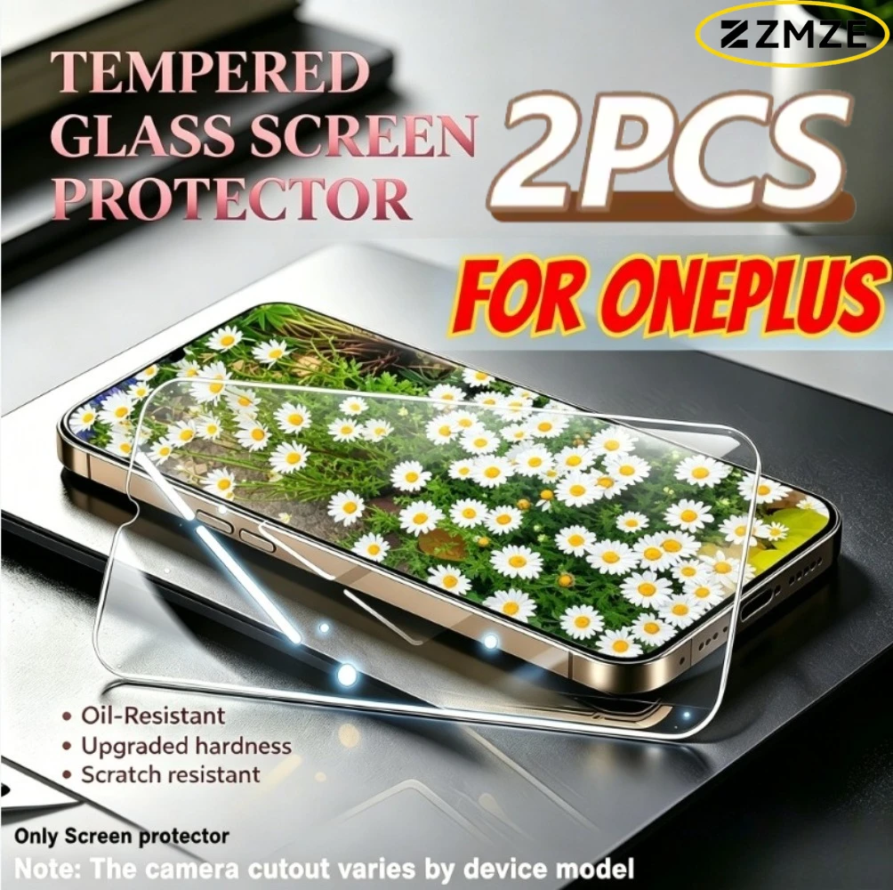 

2 Pieces High-Definition Tempered Glass Film For Oneplus Nord CE5 CE4 CE3 CE2 Lite Nord 6 5 4 3 2 5G 2T Screen Protectors Film