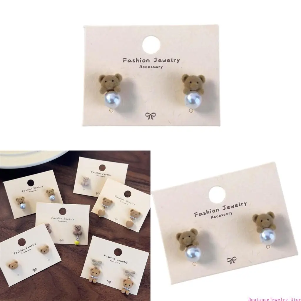 E1PE Autumn Winter Ear Jewelry Women Jewelry Flocking Texture for Various Occasion