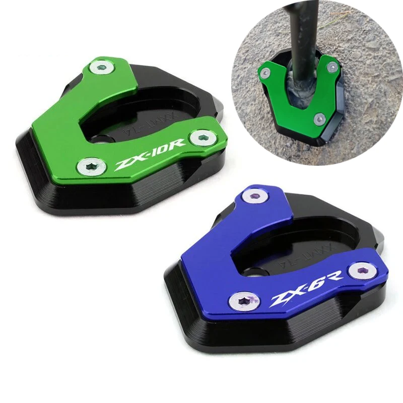 

Выдвижная ножка для мотоцикла CNC, боковая подставка, удлинительная опорная пластина, подставка для телефона, ZX6R, ZX, 6R, Φ, ZX10R, ZX, 10R