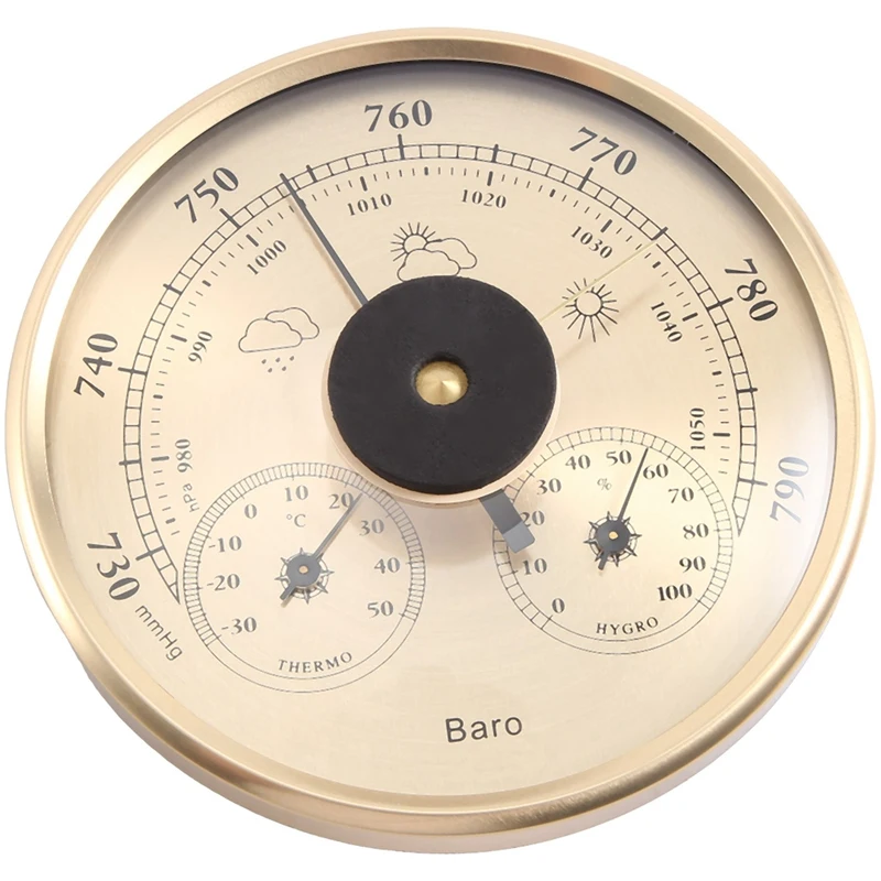 Multifunctional Temperature Humidity Pressure Barometer For Hanging Durable Easy To Use