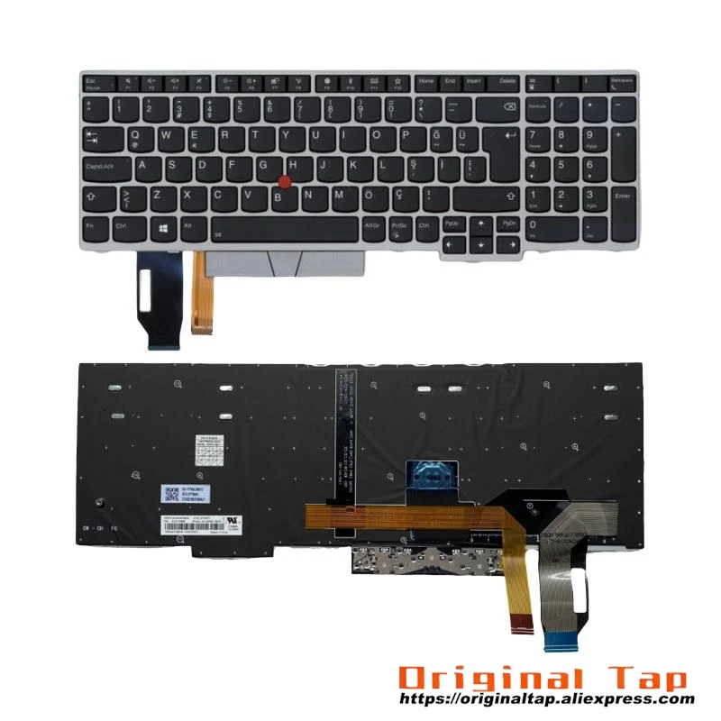 TR Turkish Backlit Keyboard for Lenovo Thinkpad E580 E585 E590 T590 P53S L580 L590 P52 P72 P53 P73 01YN687 01YN767