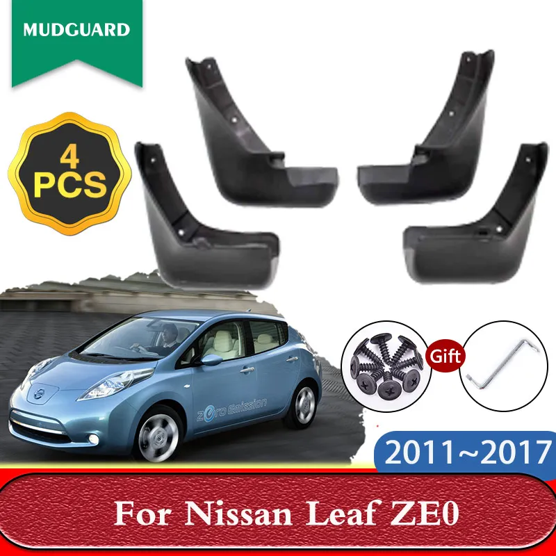 

4x Mudguards for Nissan Leaf ZE0 2011~2017 2012 2013 Mudflaps Splash Guards Front Rear Wheels Mud Flaps Fender Car Accessories