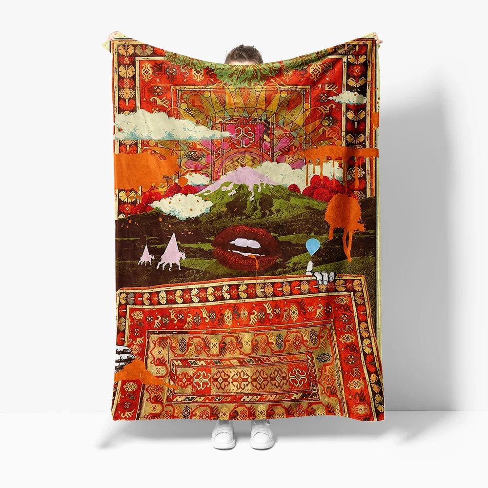 

Красочное мультяшное одеяло с пейзажем животных, диван-кровать, плед для детей, подростков, мальчиков и девочек, подарок