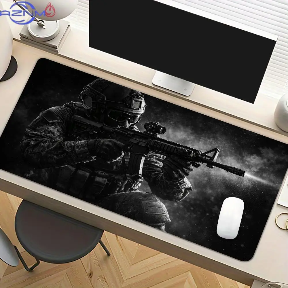 Hardcore cool tactical soldier large Mouse Pad Desk Mat Non-Slip office mousepad pc accessories keyboard Gaming pad tapis souris