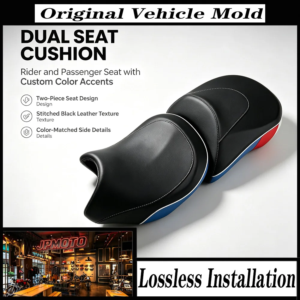 For BMW R1200GS R1250GS R 1200 GS R 1250 GS ADV 2013-2023 Motorcycle Front Rear Seat Pillion Cushion Pad Black Multi Kit Set