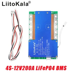 LiitoKala 4S-12V200A-BMS LiFePo4 Lithium Iron Phosphate Battery Protection Circuit Board With Balanced Charging