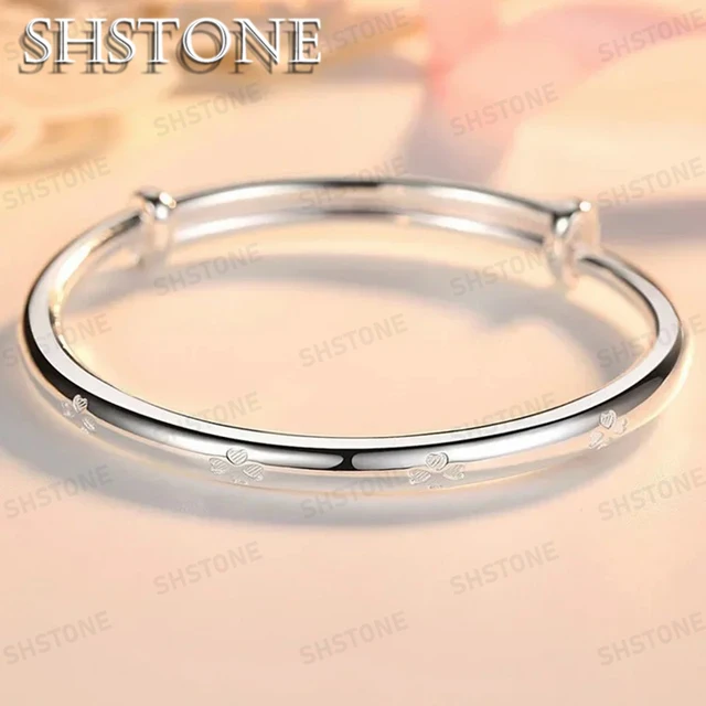 Nowy 925 Sterling Silver Charm Lucky czterolistna koniczyna bransoletki bransoletki dla kobiet Fashion Party biżuteria ślubna regulowane prezenty