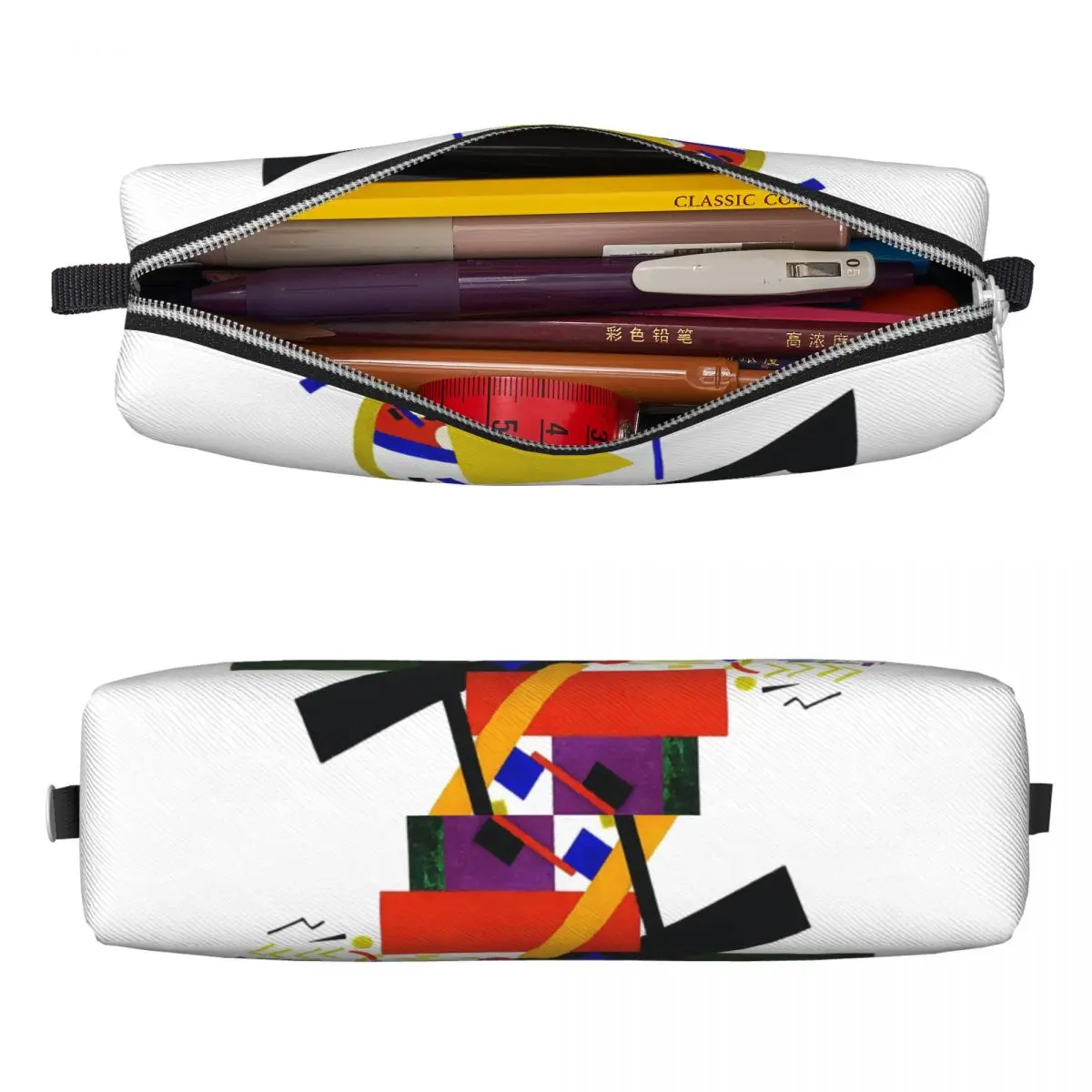 Mondrian Kazimir Severinovich Malevich Pencil Cases Pencilcases Pen Holder for Student Bag Students School Zipper Stationery