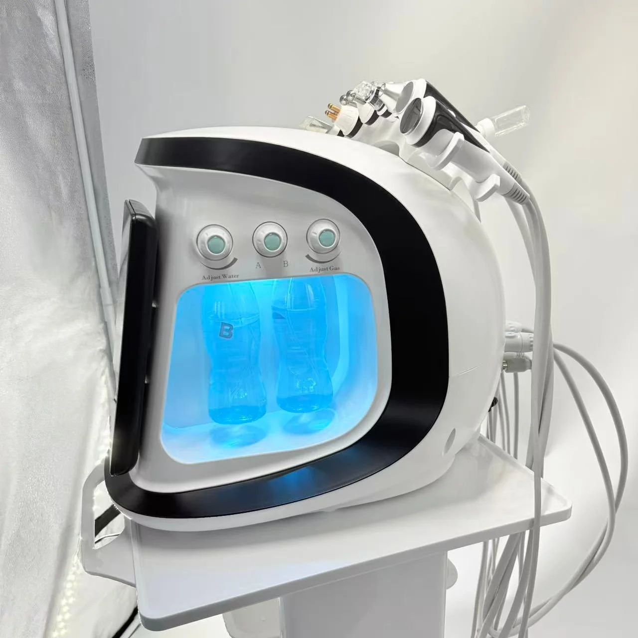 Wasser Hydra Dermabrasionsmaschine Sauerstoff Eisblau Smart Jet Aqua Peeling Kleine Blasen Mikroströme für Gesichtsreinigungsgerät