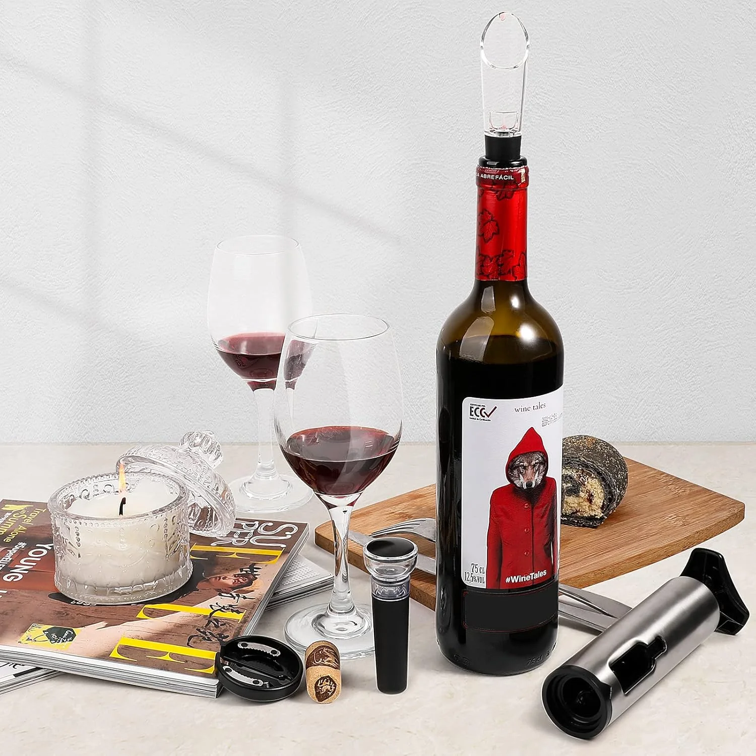 Multifunctional Corkscrew Bottle Opener with Foil  and Beer Opener ( in 1)