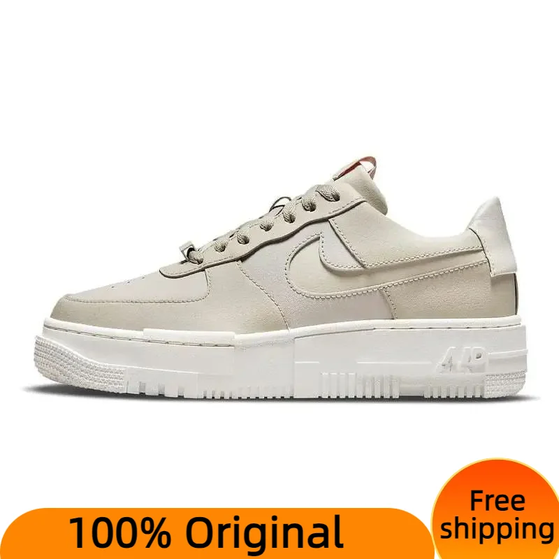 

Nike Air Force 1 Low Pixel Stone Bone Summit White Women's Sneakers shoes CK6649-104