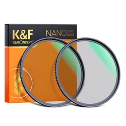 K&F Concept Black Mist Diffusion 1/4 1/8 Lens Filter Kit Multi-layer Coated for Nano-X Series 49mm 52mm 58mm 62mm 67mm 77mm 82mm