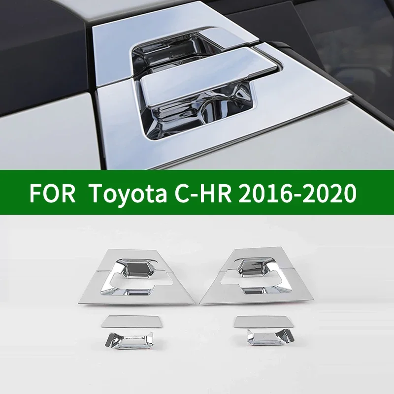 

Для TOYOTA C-HR 2016-2020 крышка чаши ручки передней двери, хромированная серебряная дверная чаша, декоративные полосы 2017 2018 2019