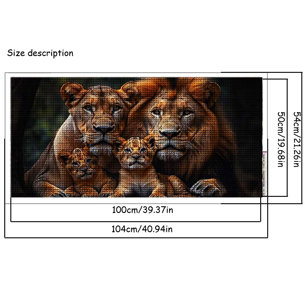 Unforgettable Lion Family Portrait Pride diy 5D diamond painting large size full diamond mosaic embroidery cross stitch kits