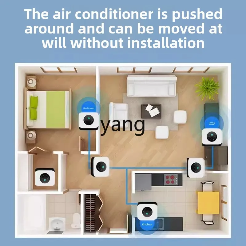 Clx mobile air conditioner 1 horse 2 horse household heating and cooling integrated rental room refrigeration free installation - view 5