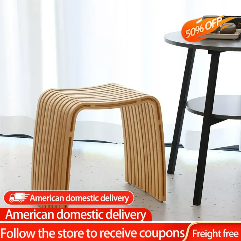 Can be used for shoe stool, makeup stool, Adapt to each scenario.Bamboo with double-layer structure is safe and stable.