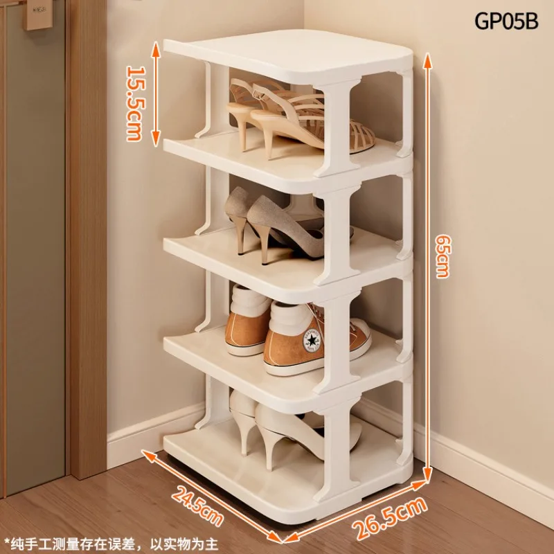 Vertical Narrow Gap Shoe Rack Multi-layer Entryway Footwear Storage Organizer Household Space Saving