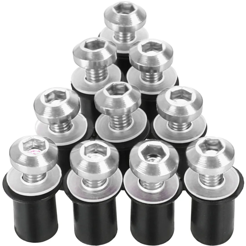 

10 pieces 5MM Windshield Screw FOR BMW R1150R R1200R F800ST F650GS R850R F800GT R1200GS Fairing Fasterner Windscreen Nut Bolt