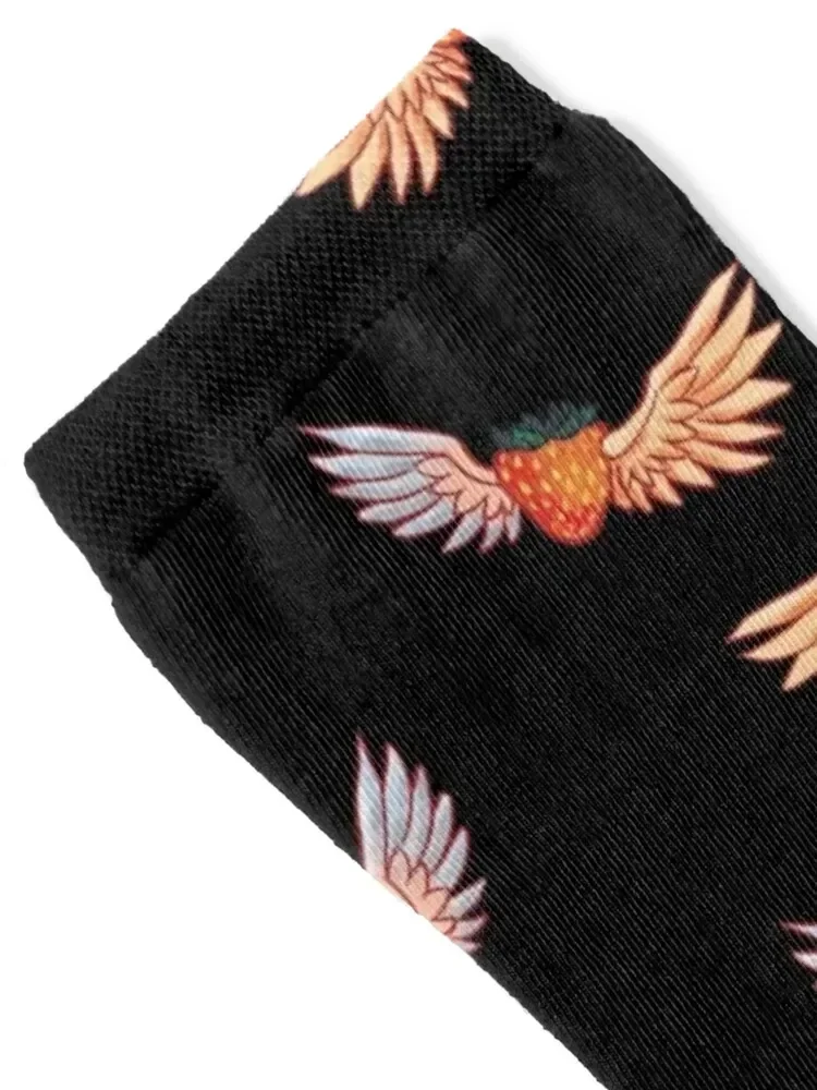 Flying Celeste Strawberry Socks halloween valentine gift ideas crazy christmass gift Men's Socks Women's