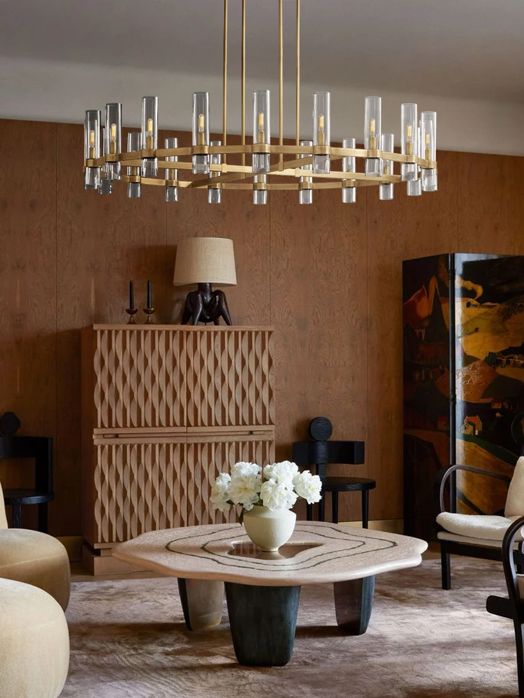 

American Home Deco Brass Black Chrome Hanging Lamps 2025 Chandelier Lighting Lustre Suspension Luminaire Lampen For Living Room