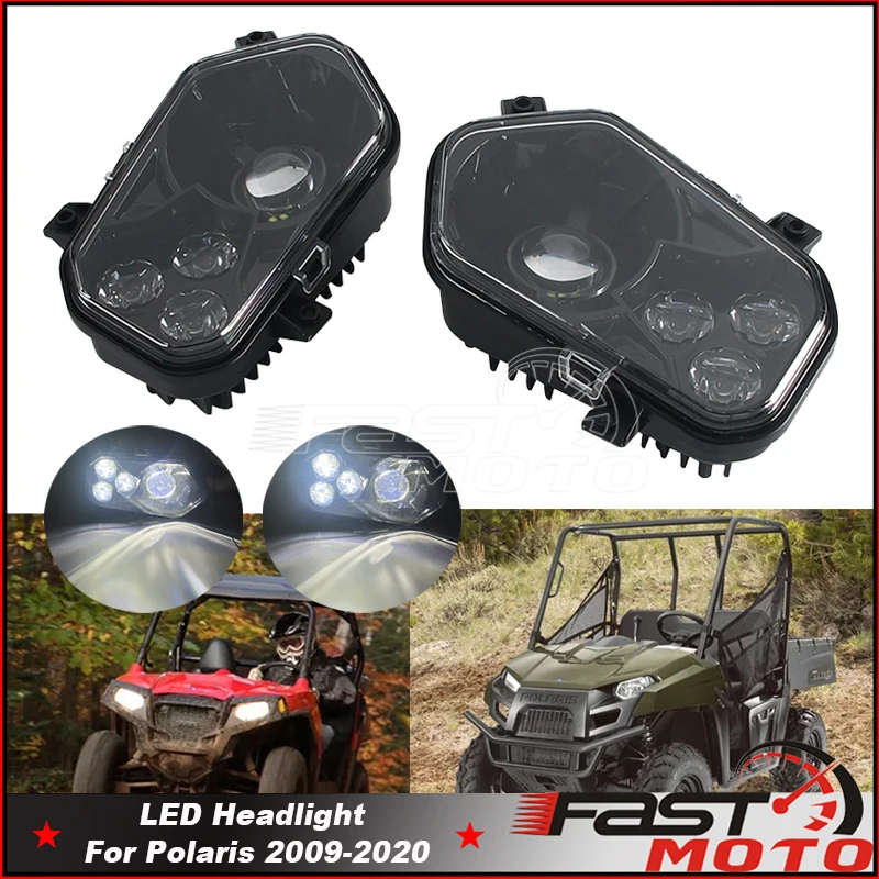 Светодиодная фара для квадроциклов дальнего ближнего света для Polaris RZR 570 800 XP 900 Ranger 900/800/700 EV ETX Hawkeye ACE 325 500 570 900