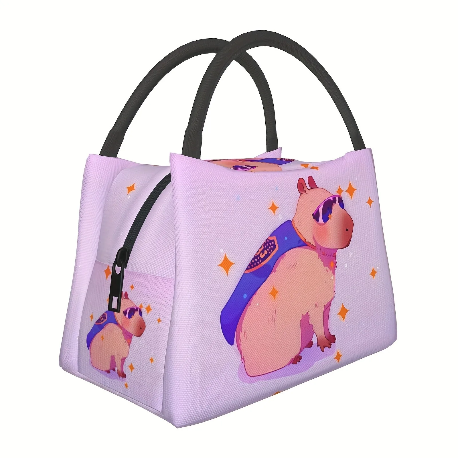 Capybara Cooler Bag Insulated Lunch Tote Durable Polyester Oxford Outdoor Picnic Bag